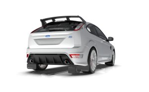 Ford Focus RS Mud Flaps - Front + Rear - Rally Armor - UR Series - Black/Orange Logo - `09-`11